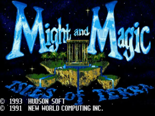 Might and Magic III: Isles of Terra title screen for TurboGrafx CD